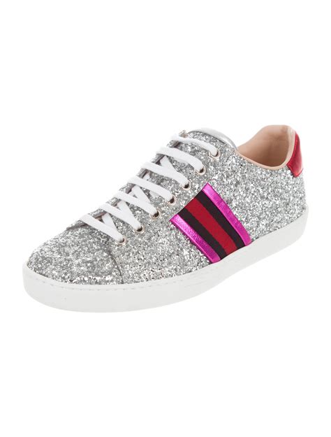 gucci glitter web sneaker|colorful gucci shoes.